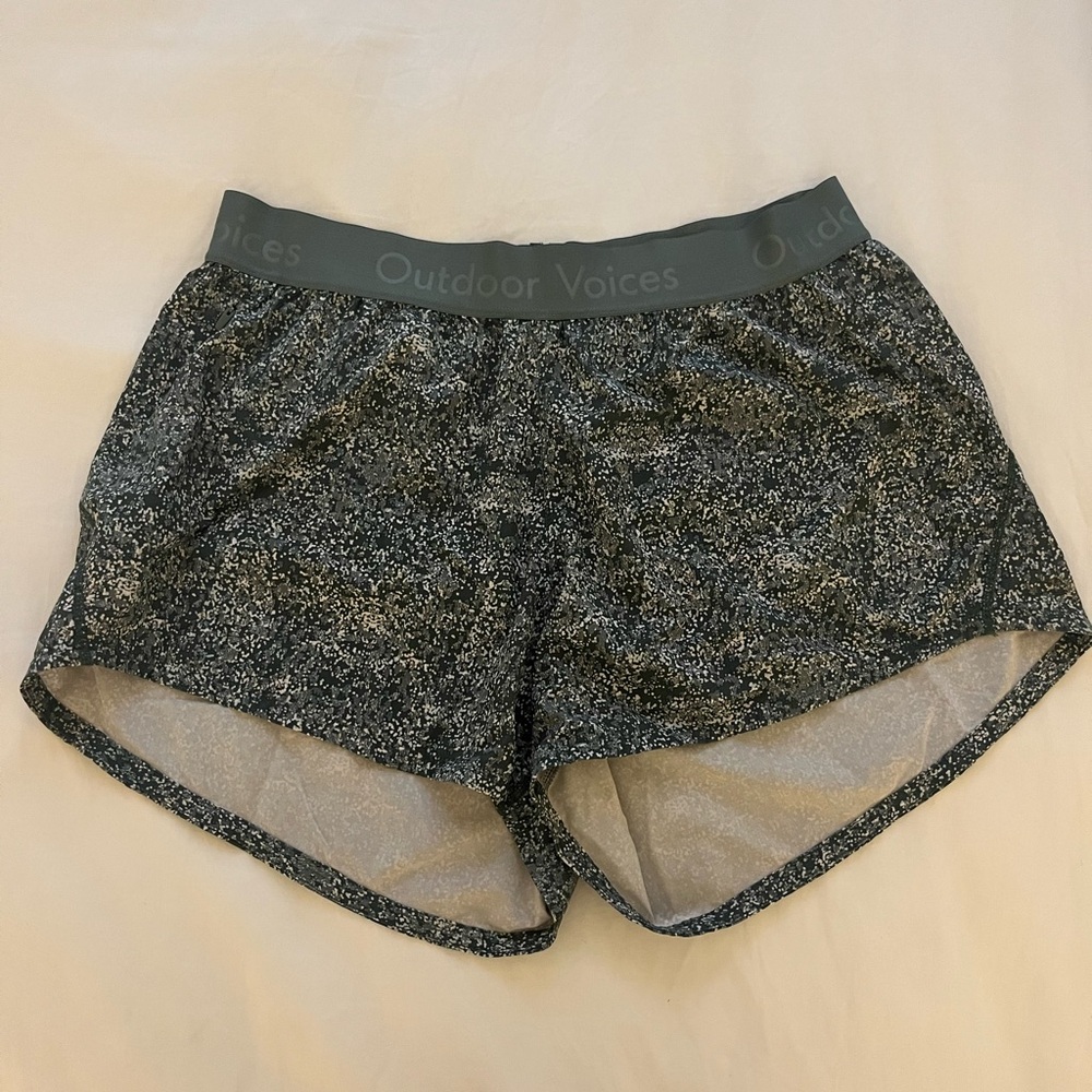 Outdoor voices green relay shorts